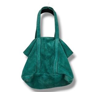 Green Suede Tote Bag